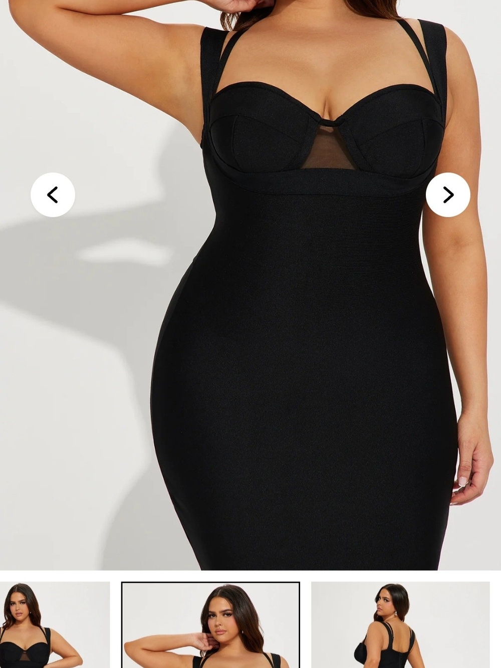 Fashion Nova Black Tulle-Hem Mermaid Maxi Dress - Picture 3 of 8